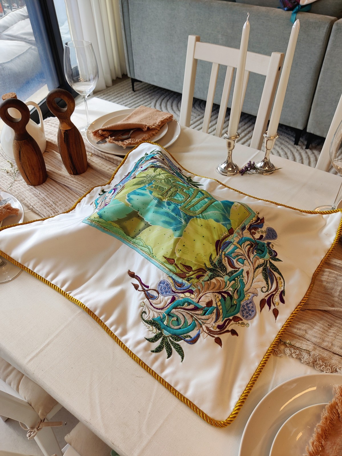 כיסוי חלה רקום בד באיכות גבוהה עם כיסויי חלה ,